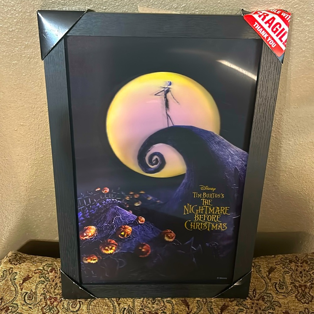 Disney Nightmare Before Christmas Jack Sally Pop Creations 3D Wall Art